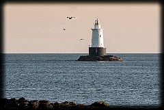 Sakonnet Point Lighthouse - Gritty Look